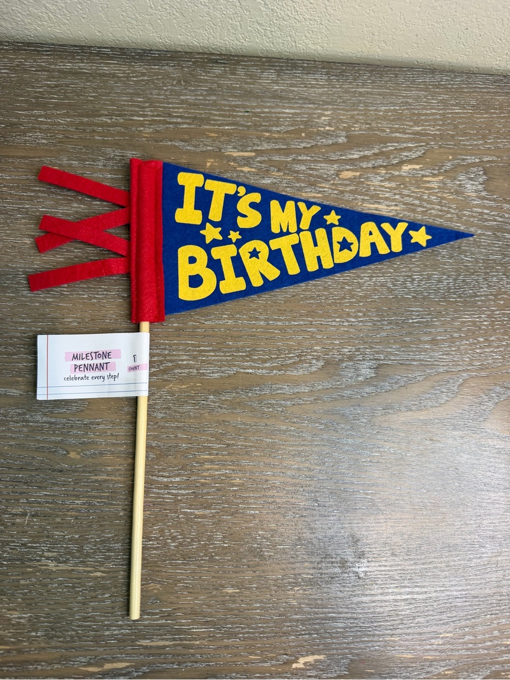 2026 Target Bullseye Playground “It’s My Birthday” Felt Pennant Flag, New!